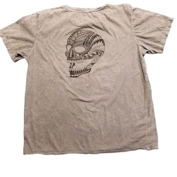 🌈FREE W/ BUNDLE Sugar Skull Cotton Gray T-Shirt sz XL - Picture 3 of 5